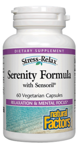 Serenity Formula from Natural Factors with Sensoril promotes emotional well- being..